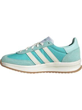 Womens Aqua Off White Rubber Run 70s Lace-Up Closure Breathable Athletic Shoes